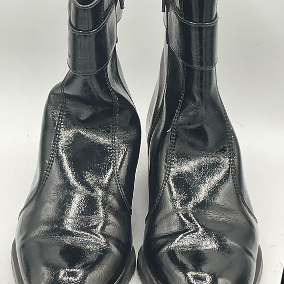 “PERTTI PALMROTH” Black Patent Ankle Boots Made In Finland. - Picture 5 of 16